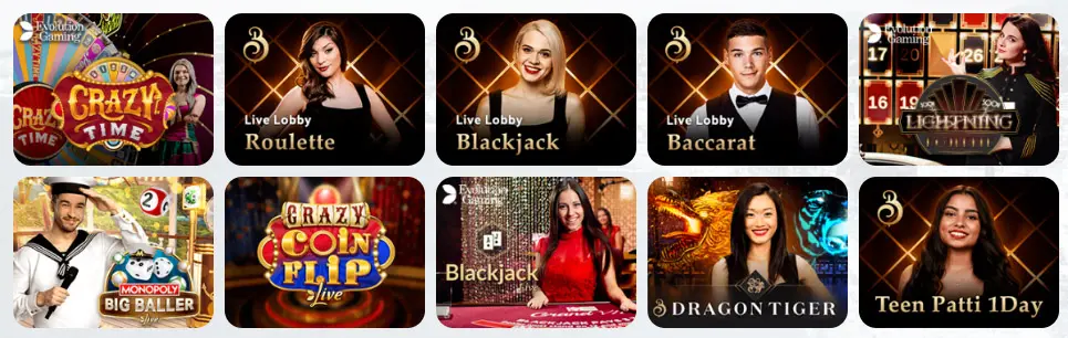 Jeux de casino en direct SLOTUNA CASINO